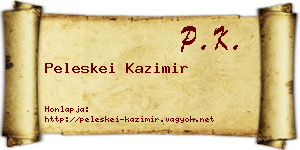 Peleskei Kazimir névjegykártya